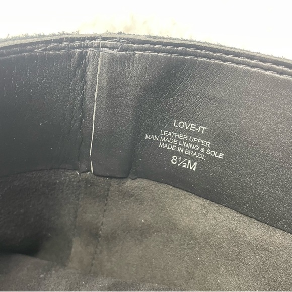 🔥Gianni Bini Women Love It Style Boots Black Leather Suede Pull On Size 8,5 - Picture 12 of 15